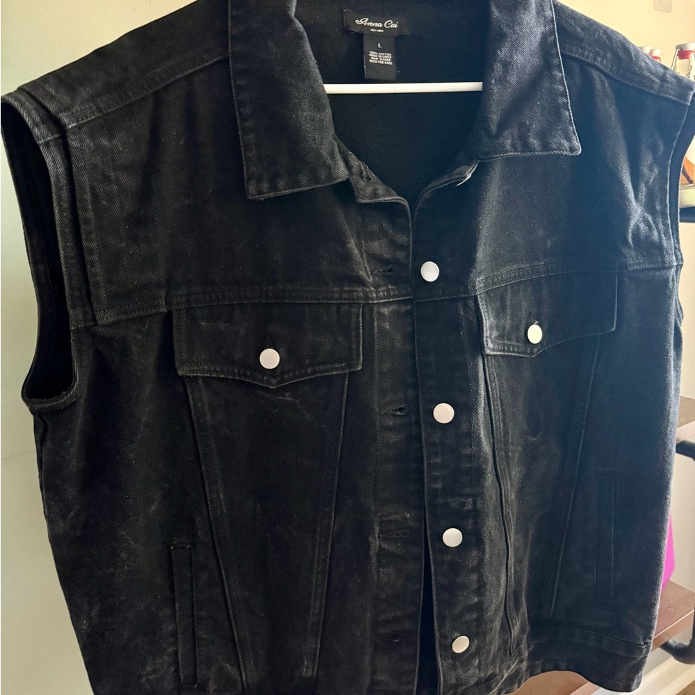 Black Denim Vest